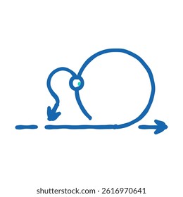 return back doodle icon sketch vector. return back sign. isolated symbol illustration