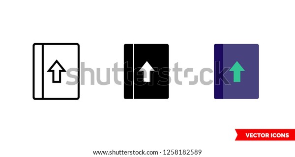 Return Book Icon 3 Types Color Stock Vector (Royalty Free) 1258182589 ...