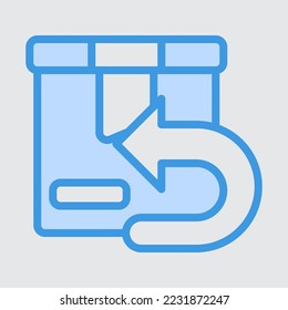 Return box icon in blue style about logistics, use for website mobile app presentation