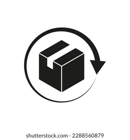 return box icon delivery shipping. concept for graphic design, logo, web site, social media, mobile app. Vector illustration.