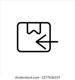 return box icon with isolated vektor and transparent background.