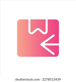 return box icon with isolated vektor and transparent background.