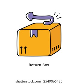 Return Box Vector Filled Outline icons style illustration. EPS 10 File