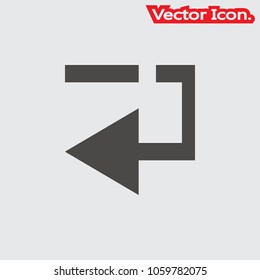 return button icon  isolated sign symbol and flat style for app, web and digital design. Vector illustration.