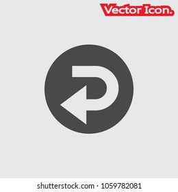return button icon  isolated sign symbol and flat style for app, web and digital design. Vector illustration.