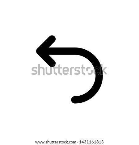 Return button icon isolated,vector illustration