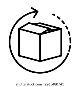 Return Cargo Icon Logo Design Vector Template Illustration Sign And Symbol Pixels Perfect