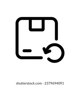 Return Delivery icon in trendy outline style isolated on white background. Return Delivery silhouette symbol for your website design, logo, app, UI. Vector illustration, EPS10.