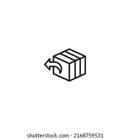 Return filled line icon. linear style sign for mobile concept and web design. Outline vector icon. Symbol, logo illustration. Vector graphic