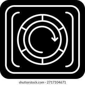 Diseño de icono de estilo de glifo de retorno