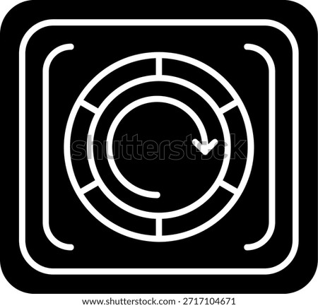 Return Glyph Style Icon Design