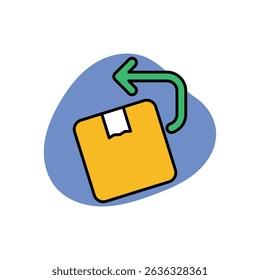 Return Goods Icon vector stock illustration