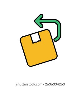 Return Goods Icon vector stock illustration
