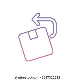 Return Goods Icon vector stock illustration