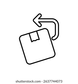 Return Goods Icon vector stock illustration