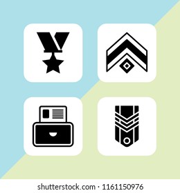 return icon. 4 return set with military vector icons for web and mobile app