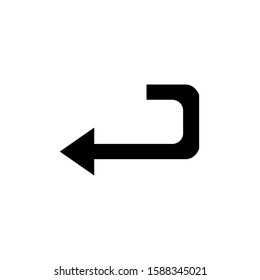 Return icon. Button vector icon symbol returns at eps 10.
