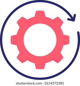 Return Icon Fill Vector Illustration