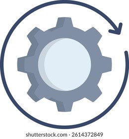 Return Icon Flat Vector Illustration