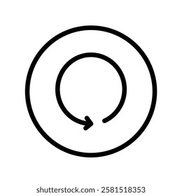 Return icon illustration in line style. Perfect for website mobile app presentation. Suitable for any user interface and user experience