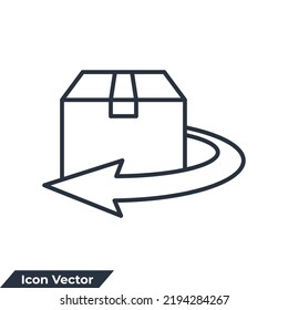 return icon logo vector illustration. Delivery and Free Return symbol template for graphic and web design collection