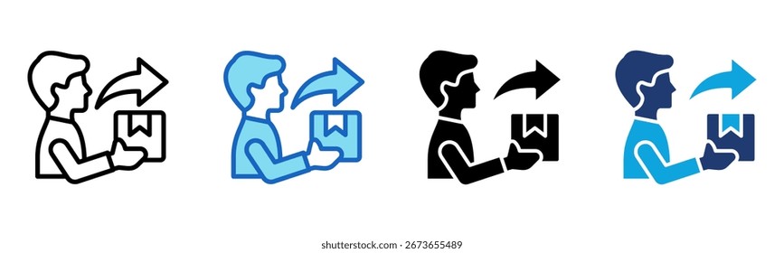 Return icon Multi Style Vector Illustration