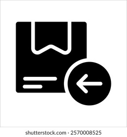 Return icon set, Box, delivery, easy returns vector