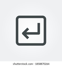 return Icon symbol isolated on white background. Vector Illustration