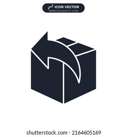 plantilla de símbolo de icono de retorno para el logotipo de colección de diseño gráfico y web ilustración vectorial