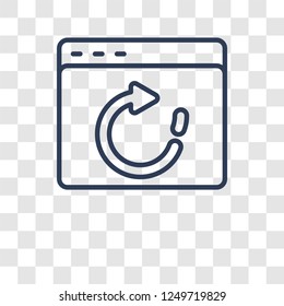 Return icon. Trendy Return logo concept on transparent background from User Interface and Web Navigation collection