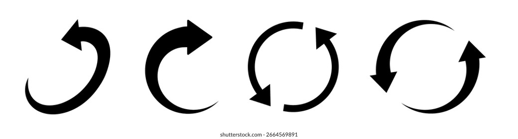 Icono de retorno. Convertir conjunto de iconos.