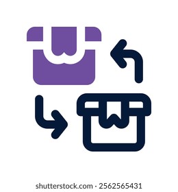 return icon. vector dual tone icon for your website, mobile, presentation, and logo design.