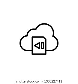 Return Icon Vector Illustration in Line Style for Any Purpose