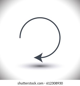 Return icon vector line