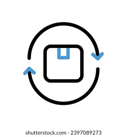 Return Icon vector stock illustration