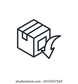 Return icon. vector.Editable stroke.linear style sign for use web design,logo.Symbol illustration.