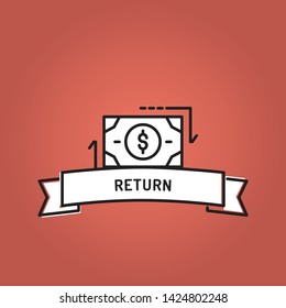 RETURN AND ILLUSTRATION ICON CONCEPT 
