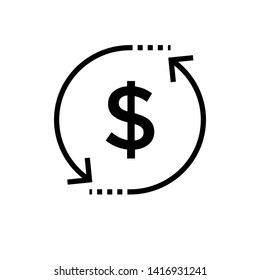 Return of Investment Bussiness vector icon Illustration For Presentation