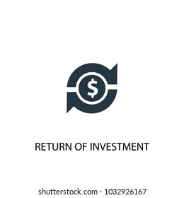 Return of investment icon. Simple element illustration. Return of investment symbol design from Startup collection. Can be used for web and mobile.