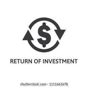 Return of investment icon. Simple element illustration