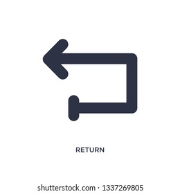 return isolated icon. Simple element illustration from arrows 2 concept. return editable logo symbol design on white background. Can be use for web and mobile.