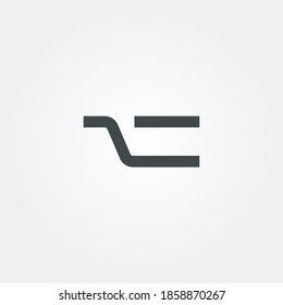 return key Icon symbol isolated on white background. Vector Illustration