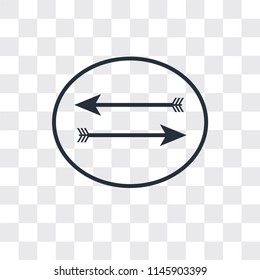 Return left arrow vector icon isolated on transparent background, Return left arrow logo concept