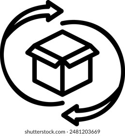 Vector de ilustración de icono de línea de retorno