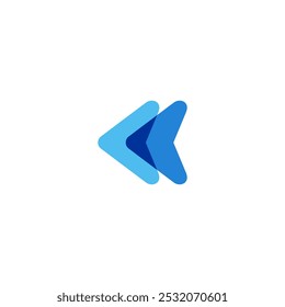 Return logo with the blue color as left arrow