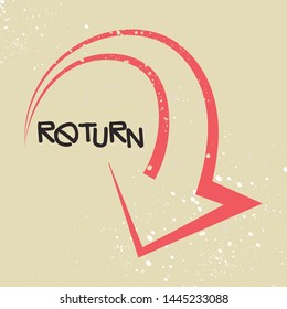 Return. Movement in the opposite direction. U-turn.