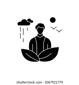 Return to nature сolor line icon. Life for yourself. Abandonment of other people's goals. Pictogram for web page, mobile app, promo. UI UX GUI design element. Editable stroke.