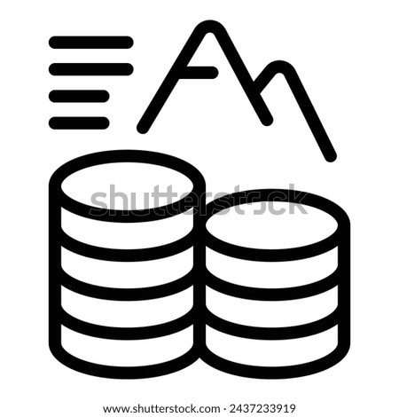 Return on capital icon outline vector. Business prosperity. Economic monetary income