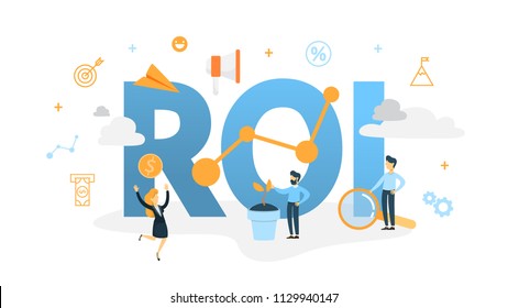 Return on the investment concept. Analysis of payback period of the money invested in business. Financial income strategy. Flat vector illustration
