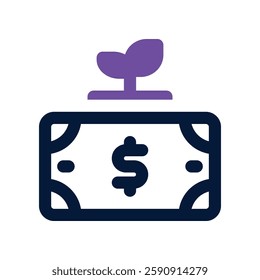 return on investment dual tone icon. vector icon for your website, mobile, presentation, and logo design.
